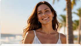 Woman enjoying the Florida coast